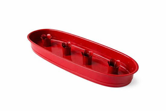 Sarkans metāla svečturis